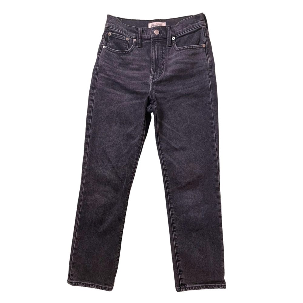 Madewell Distressed black Perfect Vintage Jean Size 24P ✨ EUC